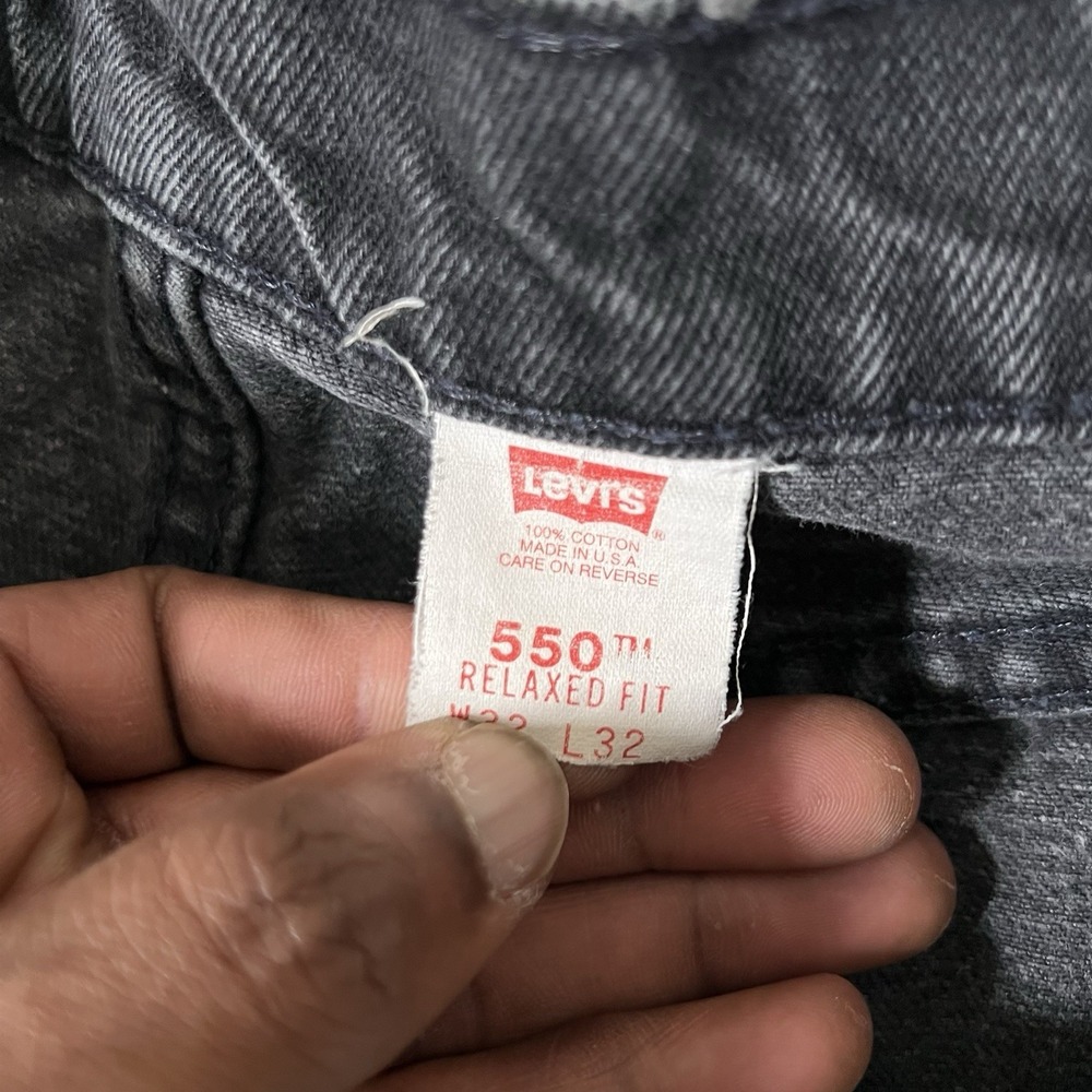 Vintage Levi's 550 Men's 30x32 Black Orange Tab Relaxed Fit Jeans MADE IN USA - Picture 14 of 16